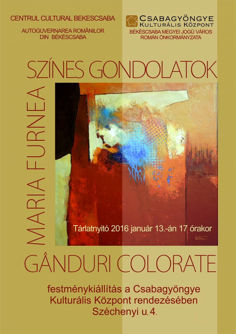 Poza "Ganduri colorate"-expozitie personala Maria Furnea in Ungaria 1