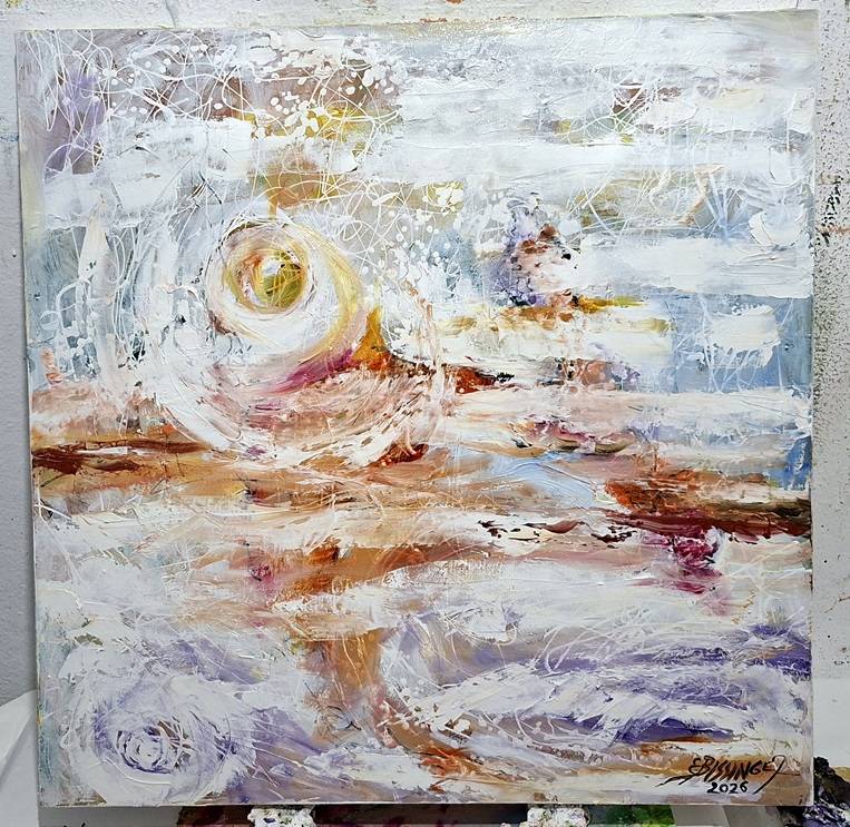 Este ulei pe panza, dimensiune 60cmx60cm