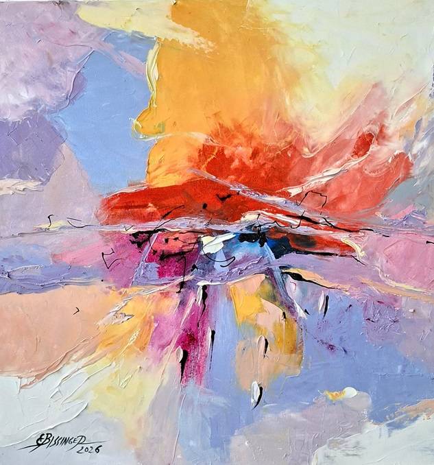 Este ulei pe panza, dimensiune 60cmx60cm