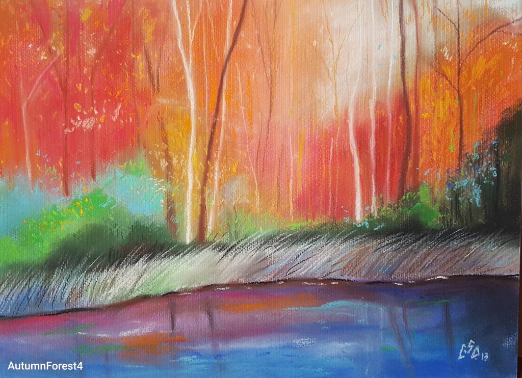 Pictura cu peisaj toamna