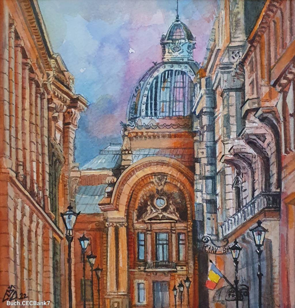 Pictura peisaj Centrul Vechi, Palatul CE