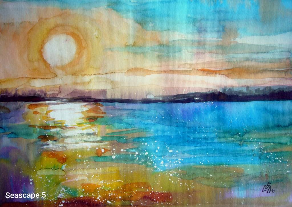 Pictura peisaj marin 