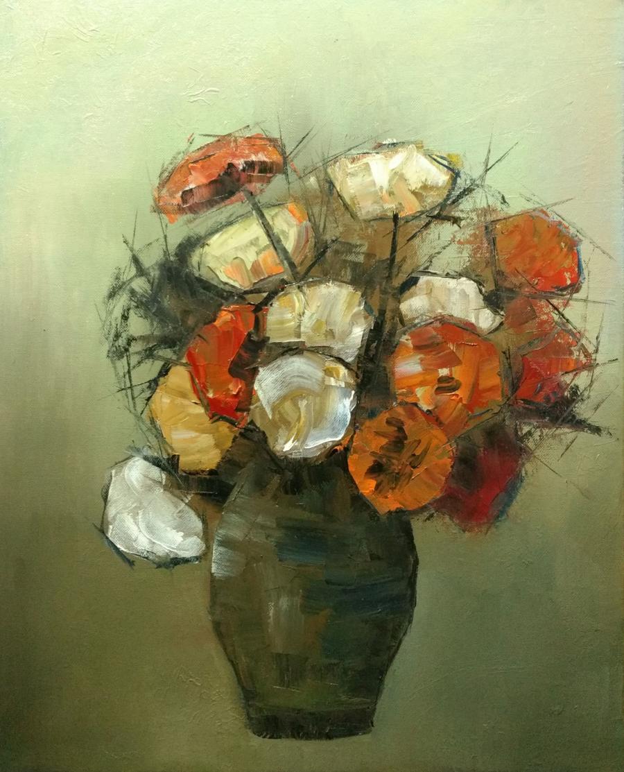 Picturi cu flori flori in ulcica E.S. 20