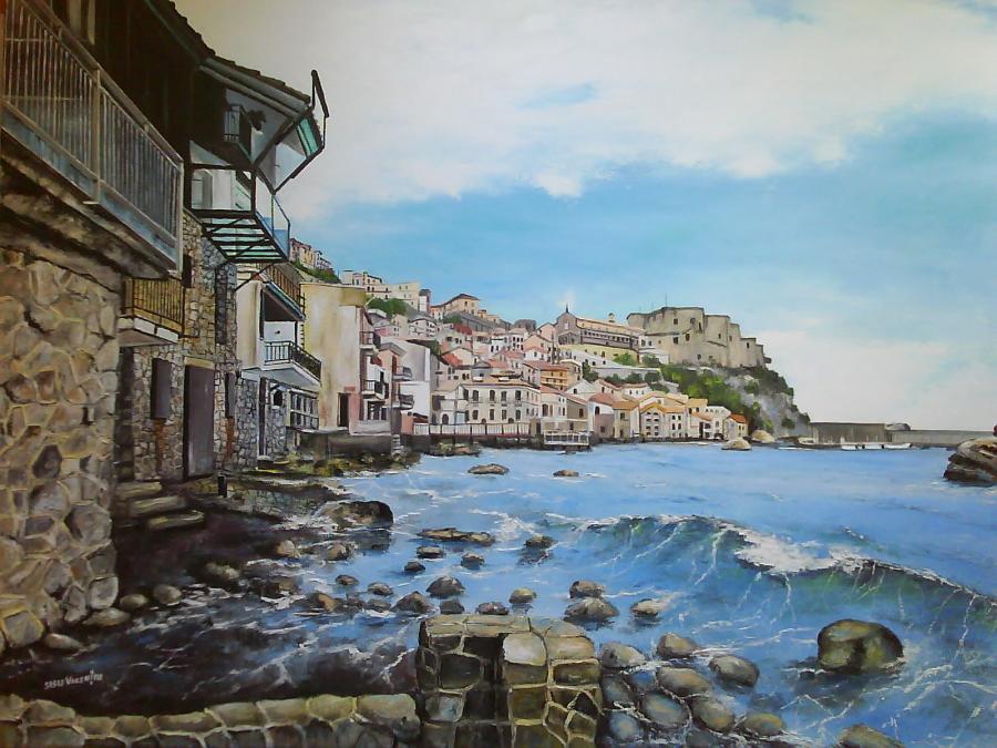 Picturi de vara scilla italia peisaj med