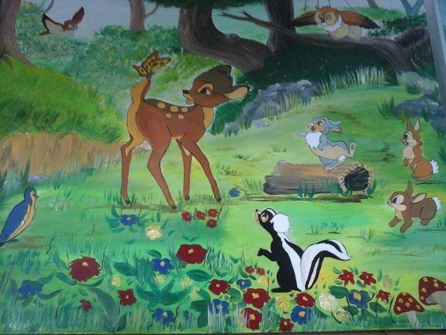 Picturi murale bambi si prietenii dragal