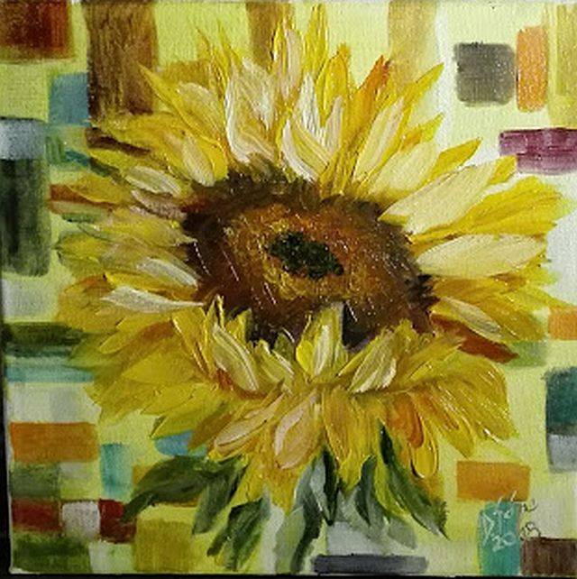 Poza Abstract cu floarea soarelui