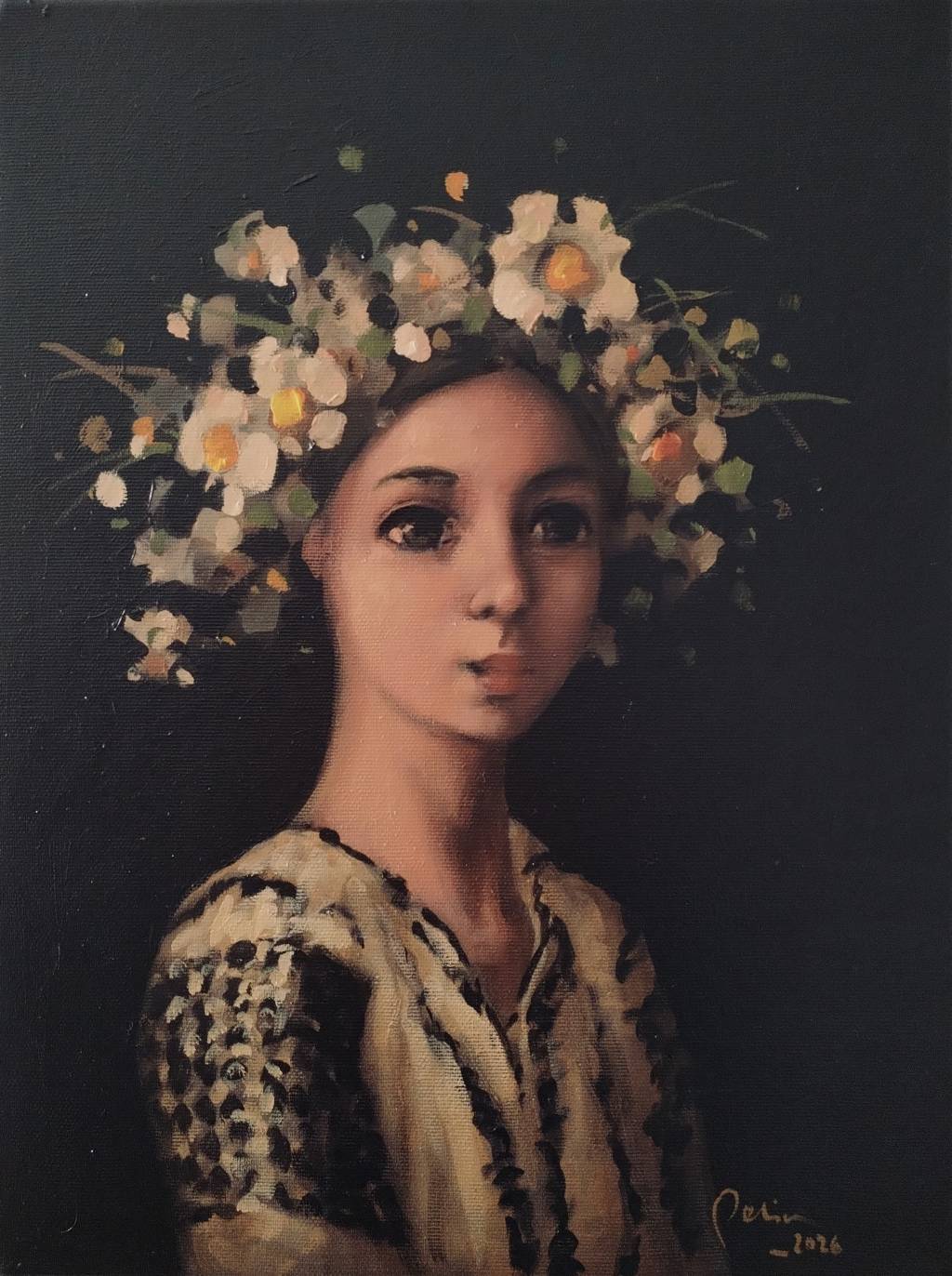 Poza Coronita din flori de camp, ulei pa