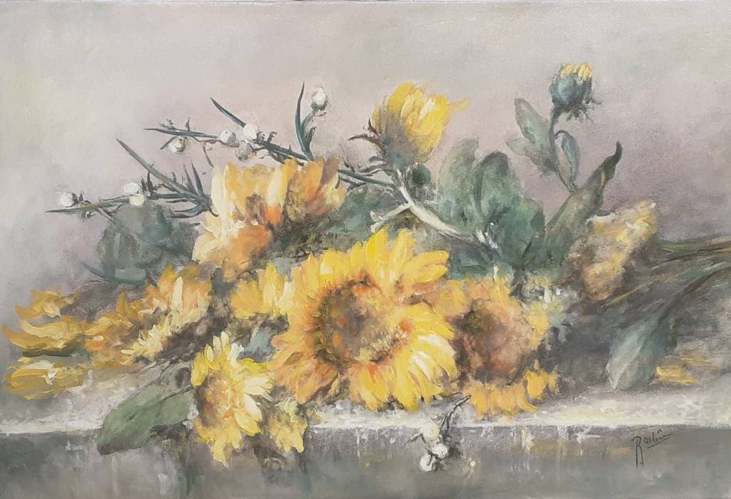 Poza Floarea  soarelui pe masa
