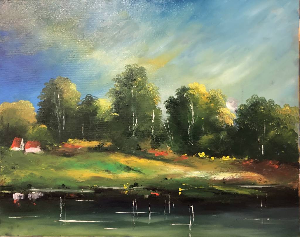 Poza Peisaj cu padure si lac