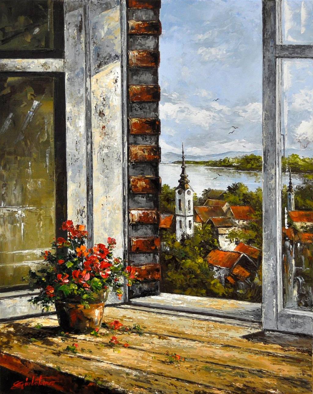 Poza Peisaj prin fereastra