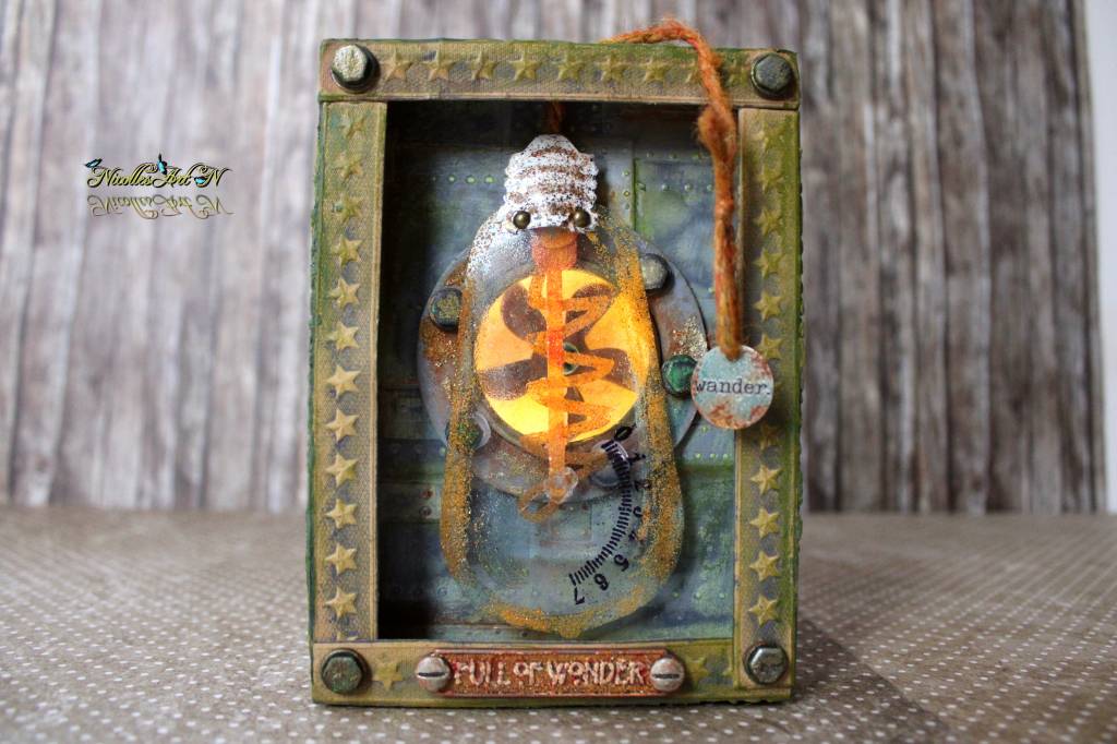Poza Steampunk shadow box cu lumini, col