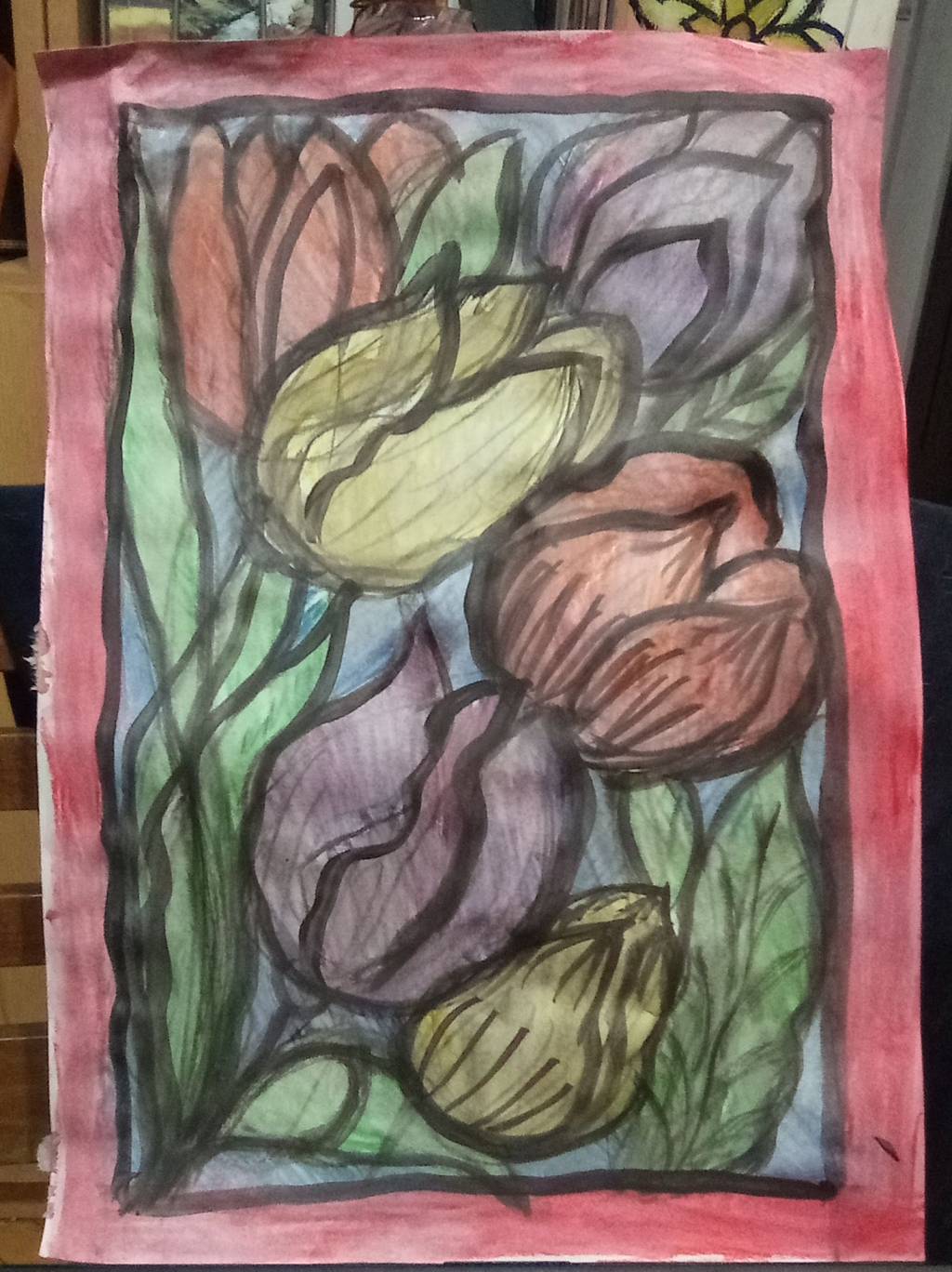 Poza Tablou cu flori lll . Lalele colora