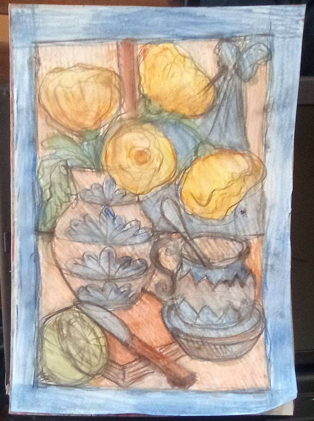 Tablou cu flori galbene