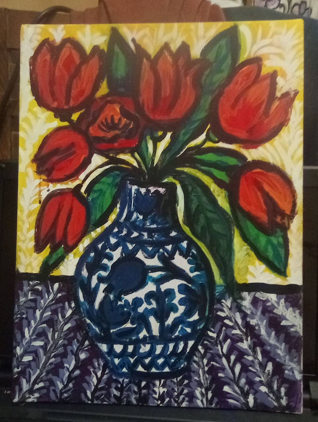 Tablou cu lalele roșii 