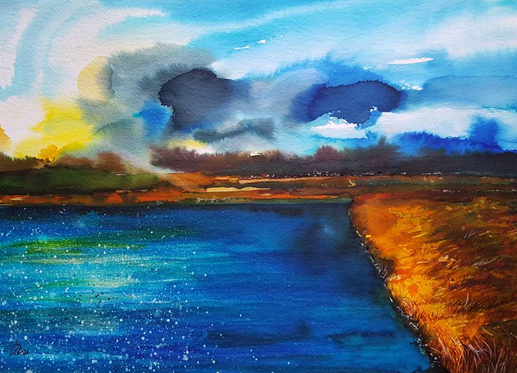 Tablou pictură peisaj marin.