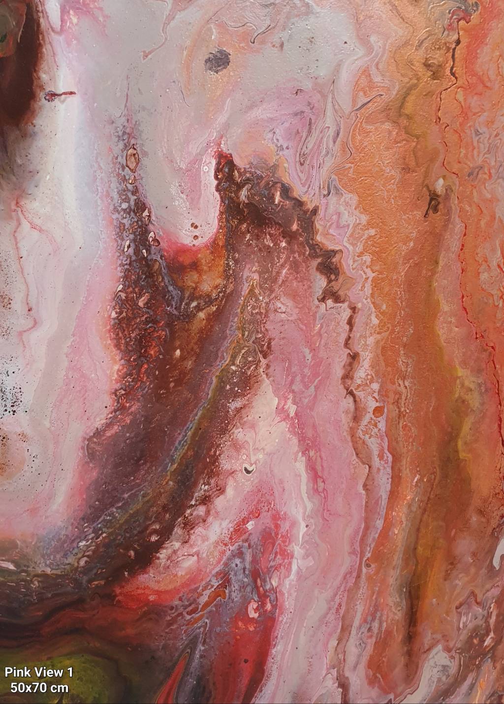 Tablou pictură peisaj văzut din spați