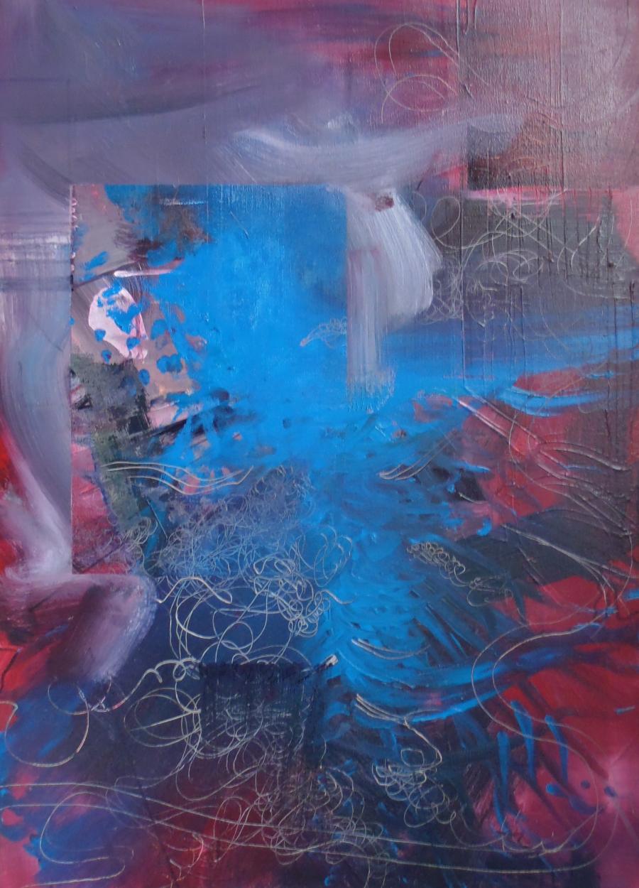 Picturi abstracte/ moderne Fereastra albastra