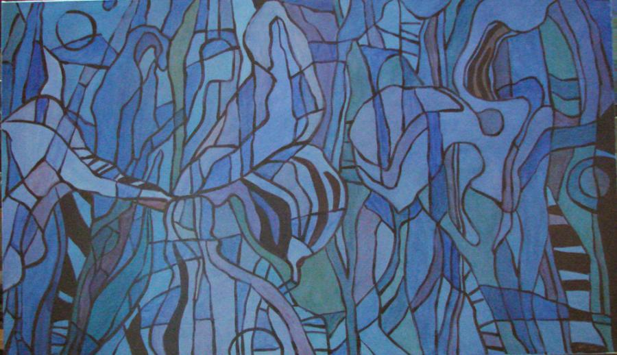 Picturi abstracte/ moderne flori de iris