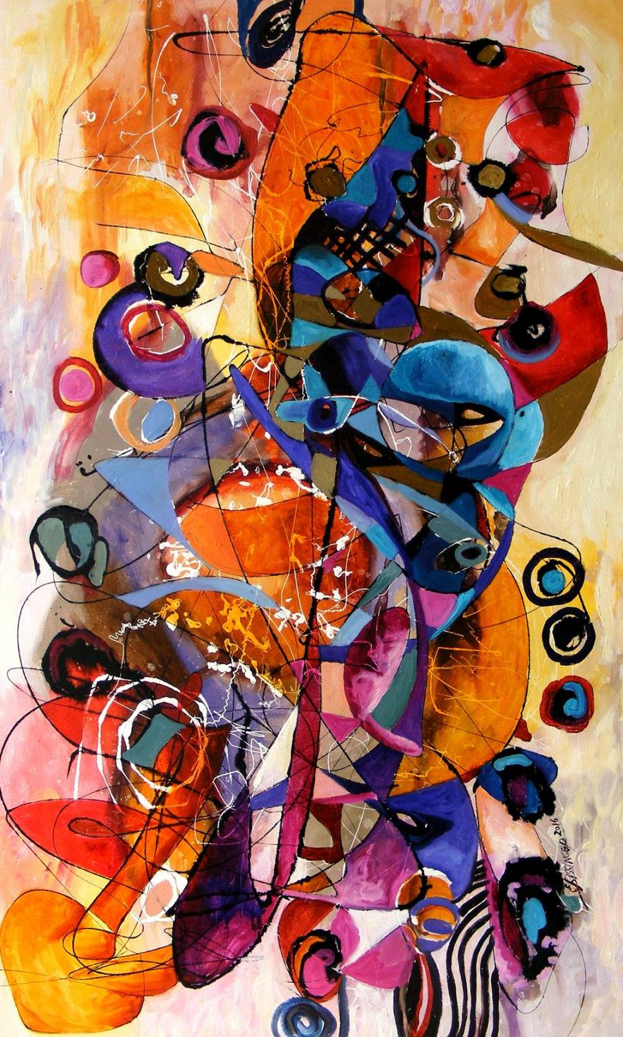 Picturi abstracte/ moderne Ibiscus luxuriant