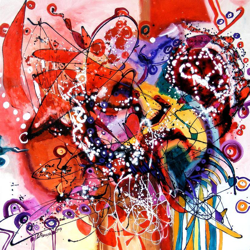 Picturi abstracte/ moderne Perla zilei, abstract,original art by E.Bissinger