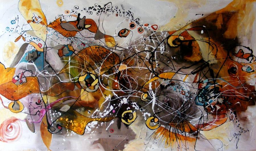 Picturi abstracte/ moderne Se plimba ploaia