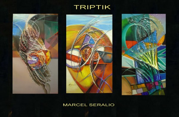Picturi abstracte/ moderne Triptic---86