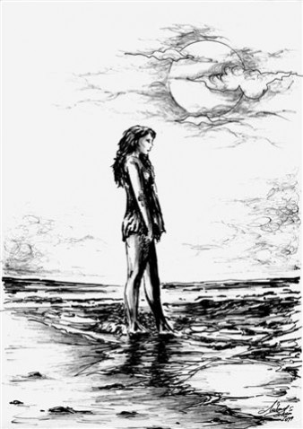 Picturi alb negru Serenitate