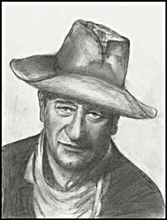 Picturi alb negru John wayne