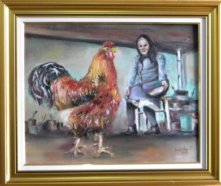 Picturi cu animale COCOSUL BATRANEI