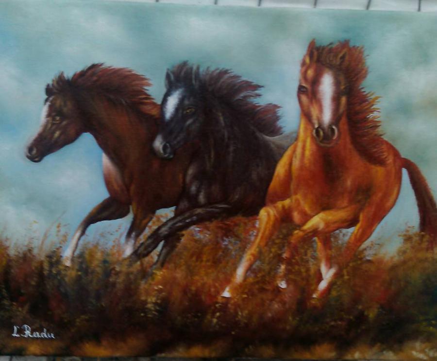 Picturi cu animale alti cai35-40