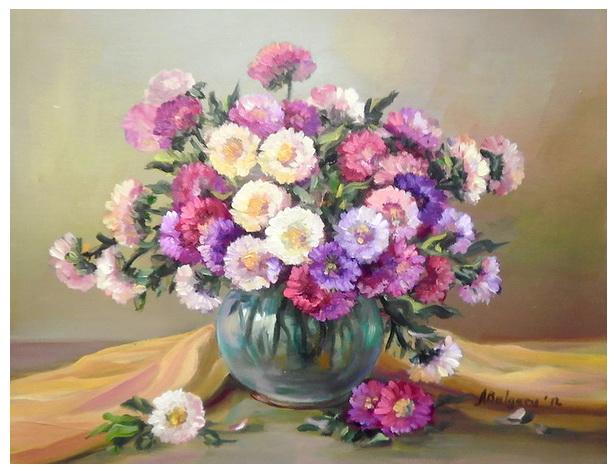 Picturi cu flori BUMBISORI MULTICOLORI