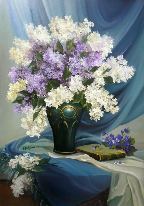 Picturi cu flori POEM CU FLORI DE LILIAC