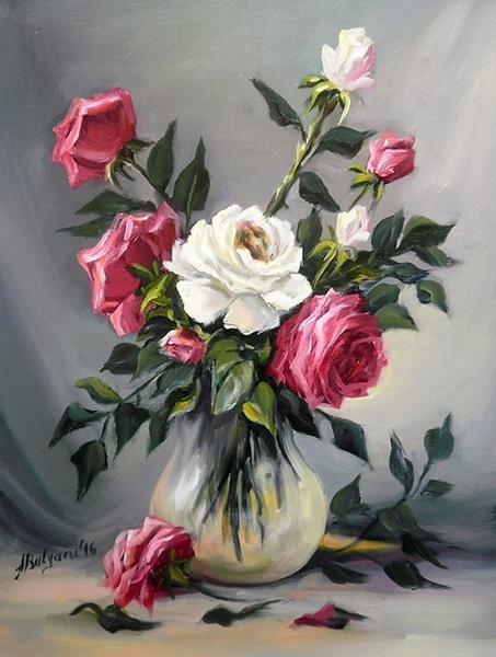 Picturi cu flori TRANDAFIRII PRIMAVERII (2)