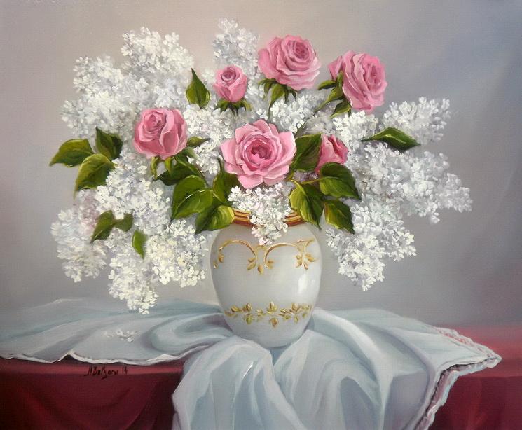 Picturi cu flori UN BUCHET DE PRIMAVARA 