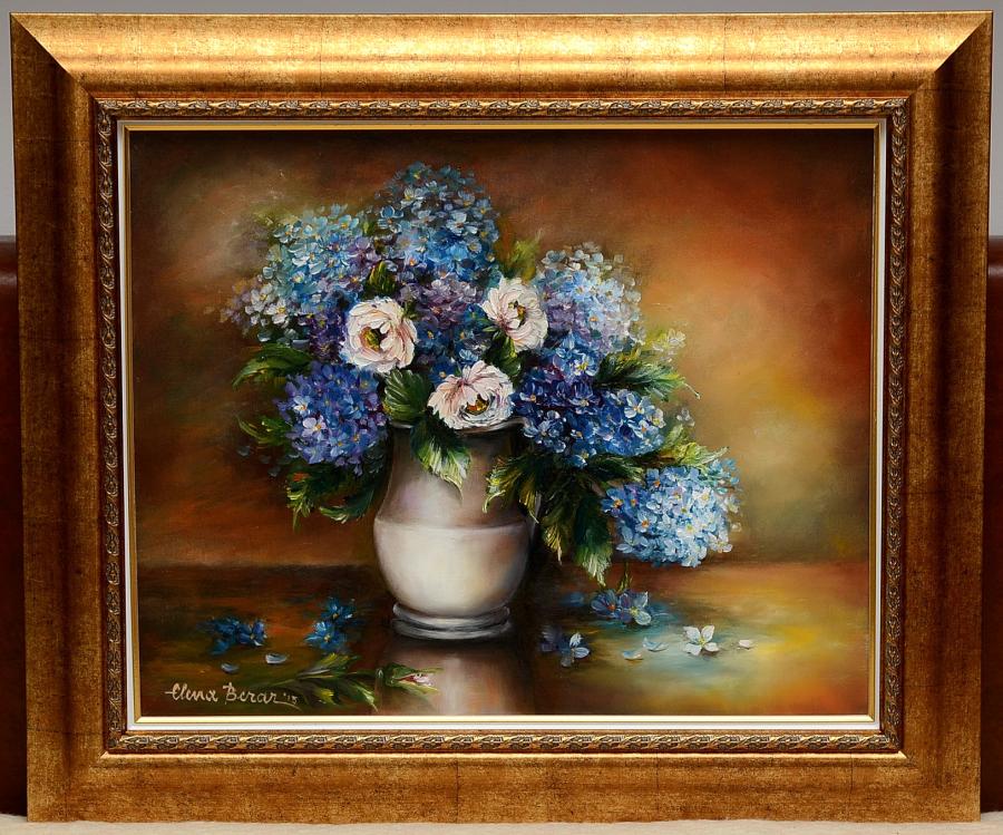 Picturi cu flori Simfonie in albastru