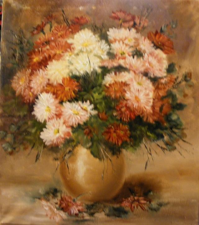 Picturi cu flori Crizanteme multicolore