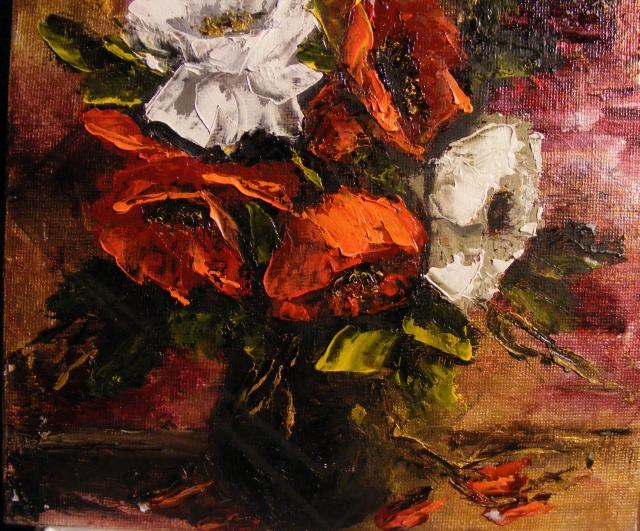 Picturi cu flori Maci efemeri