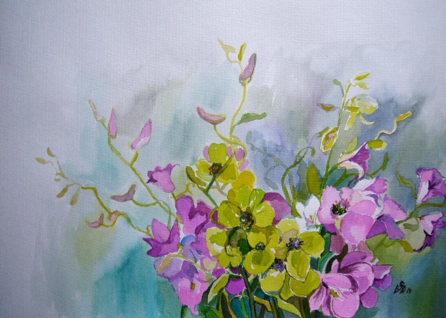 Picturi cu flori Orchid 1-FARA RAMA