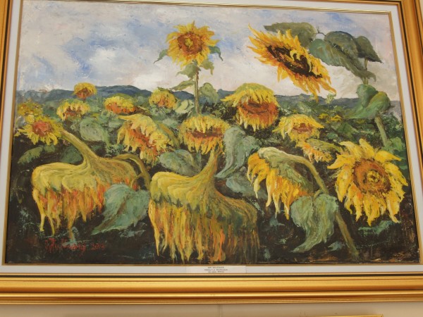Picturi cu flori Lan de floarea soarelui