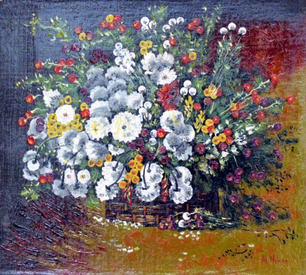 Picturi cu flori Cos cu tufanele