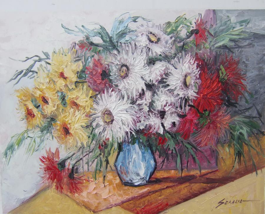 Picturi cu flori crizanteme--c71