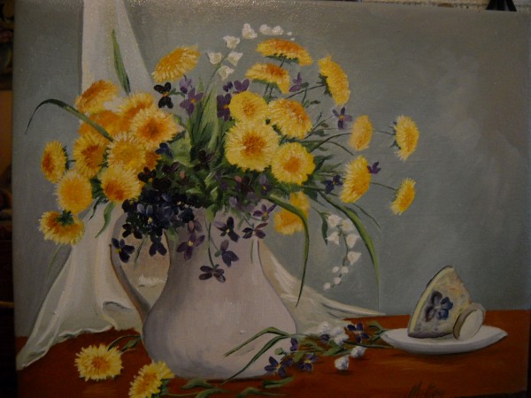 Picturi cu flori Dimineata de primavara