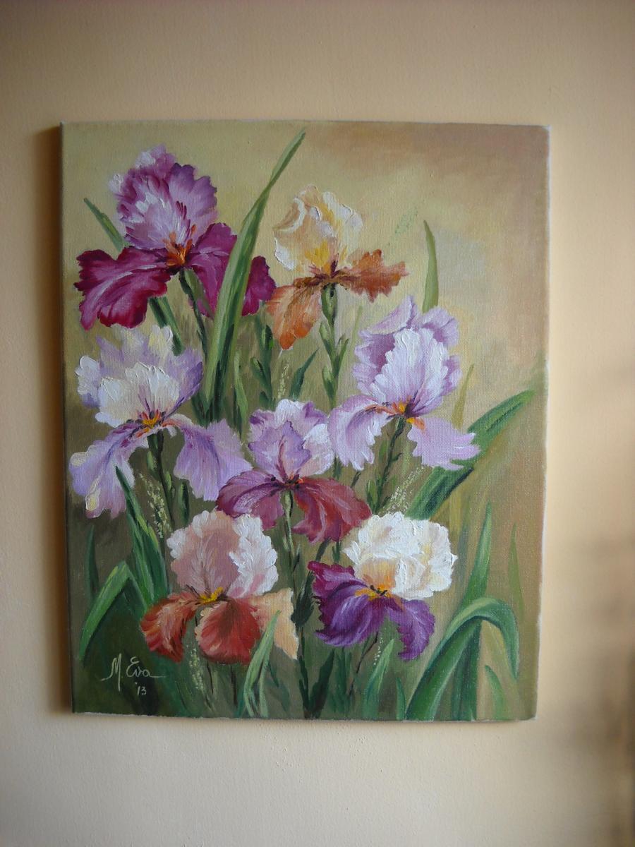 Picturi cu flori irisi infloriti