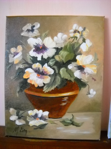 Picturi cu flori Panselute4