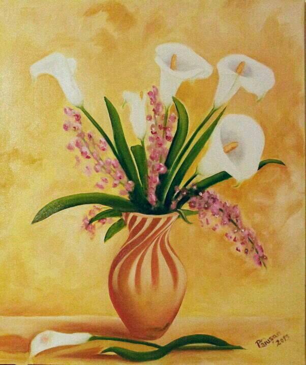 Picturi cu flori le calle bianche