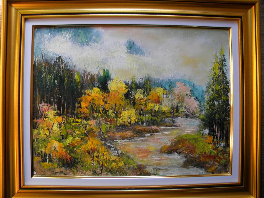 Picturi cu peisaje MUNTE IN CEATA