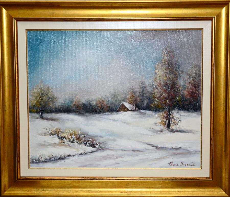 Picturi cu peisaje Iarna la Dretea 2