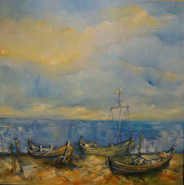 Picturi cu peisaje Barci pescaresti
