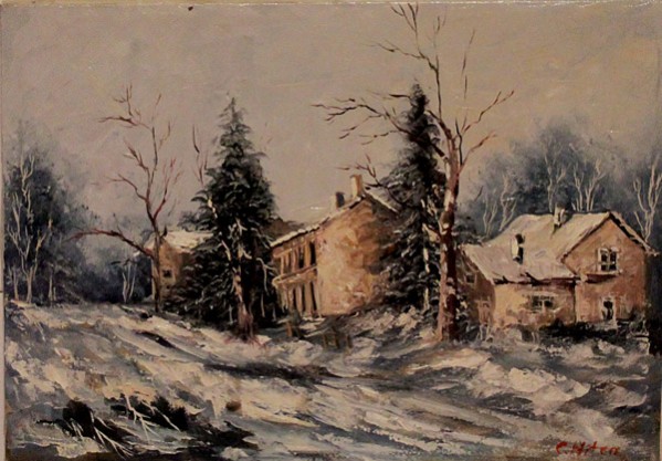 Picturi cu peisaje Peisaj iarna ii