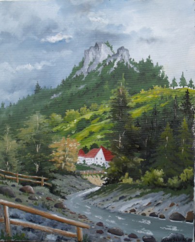 Picturi cu peisaje Moeciu-pensiunea montana 2003